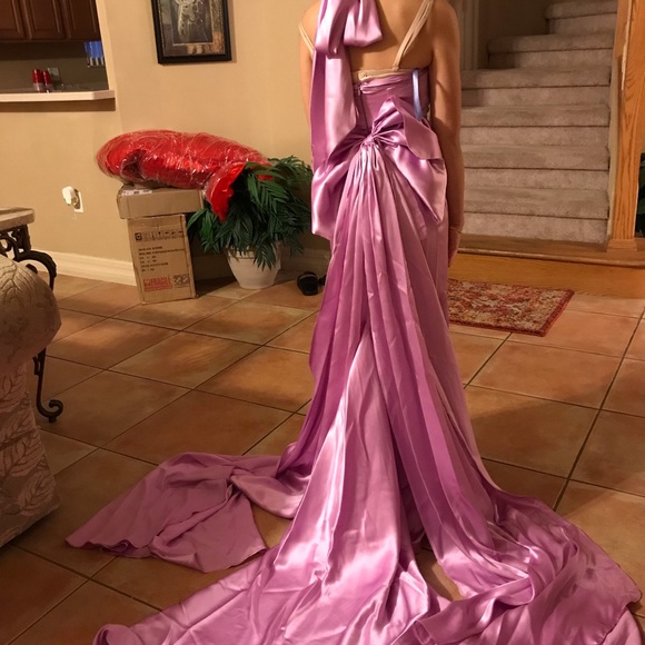 Lavender silk formal dress never wore - Picture 2 of 2